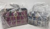 2 X BRAND NEW MIXED VERSACE JEANS COUTURE BAG LOT TO INCLUDE 1X VERSACE JEANS PRINT BAG IN WINE WITH SHOULDER STRAP WITH 3 ZIPPED COMPARTMENTS - SIZE L-35CM - H-25CM - D-13CM - 1X VERSACE JEANS PRINTED BAG IN NAVY SIZE - L-30CM - H-20CM - D-13CM (CLG COD - 2