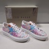 1 X BRAND NEW TED BAKER ART PRINT PLATFORM LEATHER SNEAKERS IN SIZE 36 EU £135