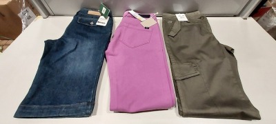 10 X PIECE MIXED BRAND NEW LACOSTE CLOTHING LOT TO INCLUDE 6 X LACOSTE PINK SKINNY FIT JEANS - 1X LACOSTE CHARCOAL STRAIGHT LEG JEANS - 1X LACOSTE 3/4 LEG DENIM SHORTS - 1X LACOSTE KHAKI COMBAT TROUSERS ALL IN VARIOUS SIZES