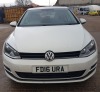 WHITE VOLKSWAGEN GOLF S TDI BMT DIESEL 1598CC FIRST REGISTERED 9/5/2016 REG: FD16URA 1 KEY NO V5 MOT UNTIL 15/12/2025 MILEAGE :25,986 AIR CON HANDS FREE - 5