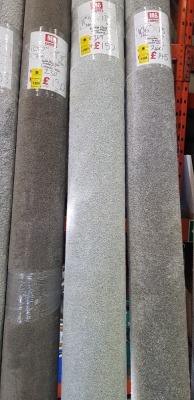 1 X PART ROLL OF HIGH QUALITY STAIN FREE - EXTRA HEAVY - SAXONY CARPET IN LIGHT GREY COLOUR APPROX 3.60 X 4 METER ROLL