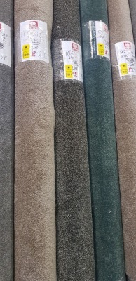 1 X PART ROLL OF HIGH QUALITY STAIN FREE - HEAVY DOMESTIC CARPET IN DARK GREY COLOUR APPROX 3.20 X 4 METER ROLL