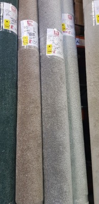 1 X PART ROLL OF HIGH QUALITY STAIN FREE - SAXONY - CARPET IN LIGHT GREY COLOUR APPROX 3.75 X 4 METER ROLL