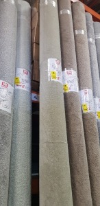 1 X PART ROLL OF HIGH QUALITY STAIN FREE - LUXURY SAXONY - CARPET IN LIGHT BEIGE COLOUR APPROX 3.50 X 4 METER ROLL