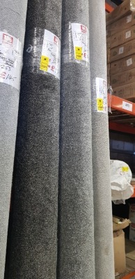 1 X PART ROLL OF HIGH QUALITY STAIN FREE - SAXONY CARPET IN LIGHT GREY COLOUR APPROX 4.10 X 4 METER ROLL