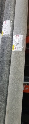 1 X PART ROLL OF HIGH QUALITY STAIN FREE - SUPER LUXURY CARPET IN LIGHT GREY COLOUR APPROX 3.50 X 4 METER ROLL