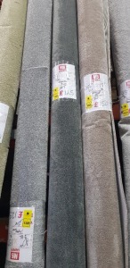 1 X PART ROLL OF HIGH QUALITY STAIN FREE - SUPER TWIST CARPET IN DARK GREY COLOUR APPROX 2.90 X 4 METER ROLL