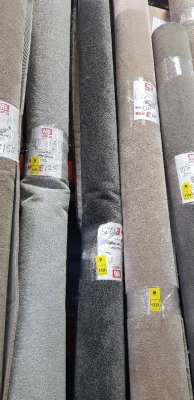 1 X PART ROLL OF HIGH QUALITY STAIN FREE - HEAVY DOMESTIC CARPET IN DARK GREY COLOUR APPROX 3 X 4 METER ROLL