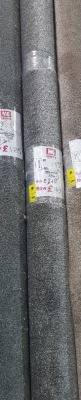 1 X PART ROLL OF HIGH QUALITY STAIN FREE - LUXURY SOFT CARPET IN DARK GREY COLOUR APPROX 3.4 X 4 METER ROLL