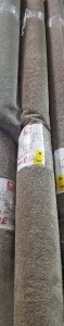 1 X PART ROLL OF HIGH QUALITY STAIN FREE - LUXURY SOFT CARPET IN DARK BEIGE COLOUR APPROX 3.5 X 4 METER ROLL