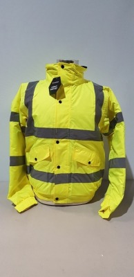7 X BRAND NEW BLACKROCK HI-VIS YELLOW BOMBER JACKETS IN SIZE XL