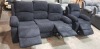 2 X PIECE BRAND NEW SOFA LOT TO INCLUDE 1X RECLINER 3 SEATER SOFA IN BLACK 1X BLACK RECLINING ARM CHAIR