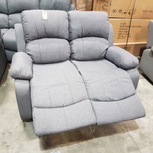 1 X BRAND NEW GREY RECLINING 2 SEATER SOFA