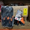 10 X BRAND NEW PACKS OF 12 WONDER GRIP U-FEEL ORANGE AND BLACK WORK GLOVES - ALL IN SIZE 11 / XXL ( WG-1855HO ) - 120 PAIRS TOTAL - IN 1 BOX