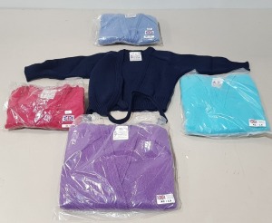 100 + BRAND NEW MIXED TAPPERS AND POINTERS CARDIGANS I WHITE - BLUE - TURQUOISE - RED - PURPLE - NAVY ALL N VARIOUS SIZES