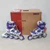 11 X BRAND NEW ROCES 4 WHEELED INLINE SKATES - ALL IN WHITE / PURPLE - IN MIXED SIZES TO INCLUDE UK 3 / UK 5