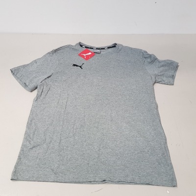 11 X BRAND NEW PUMA CASUAL T-SHIRTS IN GREY SIZE LARGE