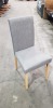 4 X BRAND NEW IN BOX STUDIO DINING CHAIRS IN GREY FABRIC - 2