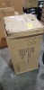 4 X BRAND NEW IN BOX STUDIO DINING CHAIRS IN GREY FABRIC - 3