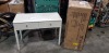 1 X BRAND NEW BUILT VIDA DESIGN 2 DRAWER DRESSING TABLE IN STONE WITH BOX