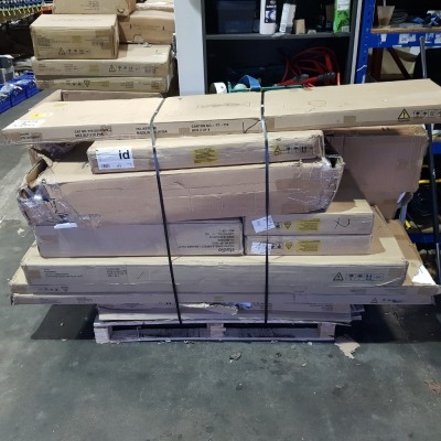 5 X PIECE MIXED FURNITURE LOT TO INCLUDE - LANCASTER COMBI UNIT IN GREY - HELENA 4 DRAWER CHEST - LANCASTER COMBI UNIT IN BLUE ETC (PLEASE NOTE CUSTOMER RETURN MAYBE ONLY PART BOXES)