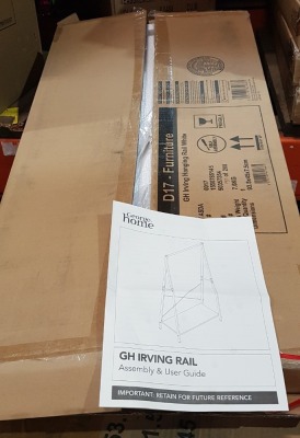 10 X BRAND NEW GEORGE HOME IRVING HANGING RAIL IN WHITE (IMAGE FOR STYLE PURPOSES ONLY)