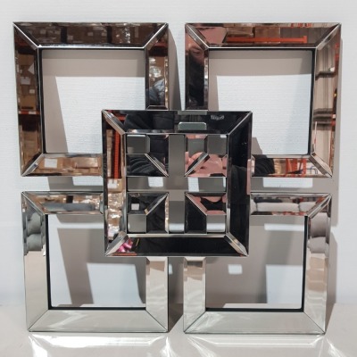 32 X BRAND NEW SHABBY STORE SQUARE MIRROR WALL ART IN 4 BOXES