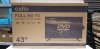 1 X BOXED CELLO 43 INCH FULL HD TV WITH BUILT IN DVD PLAYER - SNCB502400492 - (PLEASE NOTE REFURBISHED GRADE A)
