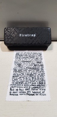 180 X BRAND NEW FIRETRAP BLACK GLASSES CASE WITH CLEANING CLOTH