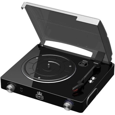 6 X BRAND NEW GPO STYLO II RETRO STYLE RUBBERISED RECORD PLAYER - ALL IN BLACK (SW508-C )