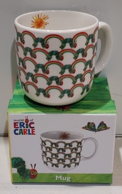 48 X BRAND NEW WORLD OF ERIC CARLE BOXED RAINBOW MUGS IN 2 BOXES