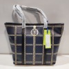 3 X BRAND NEW VERSACE JEANS PRINTED BAGS IN NAVY - E1VMBBV1 (CLG CODE AUTHENTICATED) SIZE 40X30CM