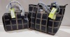 2 X PIECE BRAND NEW MIXED VERSACE JEANS BAG LOT TO INCLUDE - 1X VERSACE JEANS PRINTED BAG IN NAVY (E1VMBBV1) SIZE 40X30CM - 1X VERSACE JEANS PRINTED BOX BAG IN NAVY (E1VMBBV6) SIZE 30X25CM (CLG CODE AUTHENTICATED)