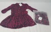 10 X BRAND NEW JUICY COUTURE SWEET RASPBERRY WINTER LEOPARD PRINT DRESS SIZE 10-12 YEARS - RRP£100PP