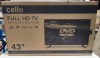 1 X BOXED CELLO 43 INCH FULL HD TV WITH BUILT IN DVD PLAYER - SNCB502400495 - (GRADE A-)