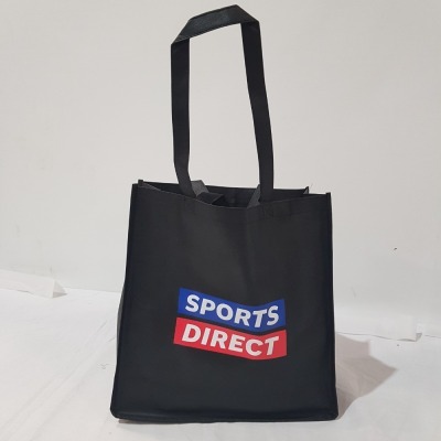 900 X BRAND NEW SPORTS DIRECT REUSABLE TOTE IN SIZE 36 X 36 X 10CM BAGS IN 9 BOXES