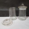 192 X BRAND NEW TALL GLASS JARS IN SIZE H15 X D8CM IN 4 BOXES - BON BON STYLE / HERMETIC SEALED LID