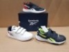 20 X BRAND NEW MIXED REEBOK KIDS TRAINERS IN VARIOUS STYLES IE: 5 X T SPRINTER SHOES VECTOR BLUE/WHITE IN SIZE USA 2 , 4 X T SPRINTER ALT SH COLL IN NAVY AND GREEN IN SIZE USA 2 , 4 X ROYAL COMPLETE CLN IN WHITE/NAVY IN SIZE USA 2 , 3 X RUSH RUNNER 3 SH