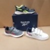 20 X BRAND NEW MIXED REEBOK KIDS TRAINERS IN VARIOUS STYLES 8 X T SPRINTERS ALT SH COLL IN NAVY / GREEN ALL IN SIZE USA11.5 , 5 X RUSH RUNNER 3 ALT COLD IN GREY/NAVY/RED ALL IN SIZE USA11 , 3 X RUSH RUNNER 3 ALT NIGHT IN NAVY/RED / WHITE ALL IN SIZE 11.5