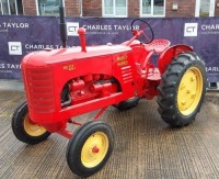 MASSEY HARRIS 22 STANDARD VINTAGE TRACTOR, CIRCA 1948 - 1953. MANUFACTURED IN RACINE, WISCONSIN, USA. 2.3L 4-CYLINDER GASOLINE, 4-SPEED UNSYNCHRONISED GEARS, 13 GALLON TANK SUPPLIED WITH KEY AND ORIGINAL IMPORT DOCUMENT. SEE ALL IMAGES