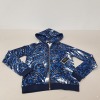 4 X BRAND NEW JUICY COUTURE REGAL JUNGLE CAT MODERN TRACK JACKET IN BLUE , 1 X SIZE XS UK 6 , 1 X SIZE SMALL UK 8 , 2 X SIZE MEDIUM UK 10 RRP-£155