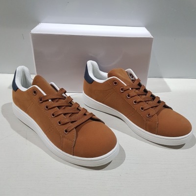24 X BRAND NEW TRAINERS IN COLOUR CAMEL IN SIZE UK 8 IN TWO BOXES