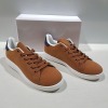 24 X BRAND NEW TRAINERS IN COLOUR CAMEL IN SIZE UK 10 IN TWO BOXES