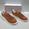 24 X BRAND NEW TRAINERS IN COLOUR CAMEL IN SIZE UK 10 IN TWO BOXES