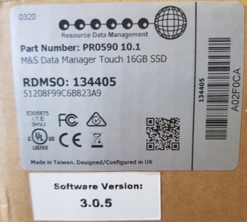 1 X BRAND NEW RESOURCE DATA MANAGER TOUCH - 16 GB SSD WITH CAMERA AND MAGNETIC CARD STRIP (PRO590-10.1) - IN 1 BOX