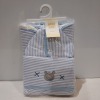 20 X BRAND NEW LOLLIPOP LANE BABY NEST - BABY BLANKET/NAPPY CHANGE QUILT IN BLUE/WHITE IN ONE TRAY ( TRAYS NOT INCLUDED)