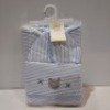 20 X BRAND NEW LOLLIPOP LANE BABY NEST - BABY BLANKET/NAPPY CHANGE QUILT IN BLUE/WHITE IN ONE TRAY ( TRAYS NOT INCLUDED)