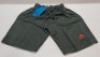 20 X BRAND NEW KIDS ADIDAS SHORTS IN GREEN IN MIXED SIZES 30/32, 32/34 IN 1 TRAY (TRAY NOT INCLUDED)