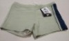 20 X BRAND NEW KIDS ADIDAS SWIMMING SHORTS / SPEEDOS IN LIGHT GREEN IN SIZES 30, 32 IN 1 TRAY (TRAY NOT INCLUDED)