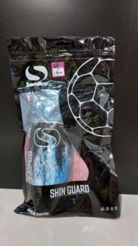 31 X BRAND NEW SONDICO KIDS SHIN GUARDS IN WHITE / BLACK / BLUE IN 1 TRAY (TRAY NOT INCLUDED)